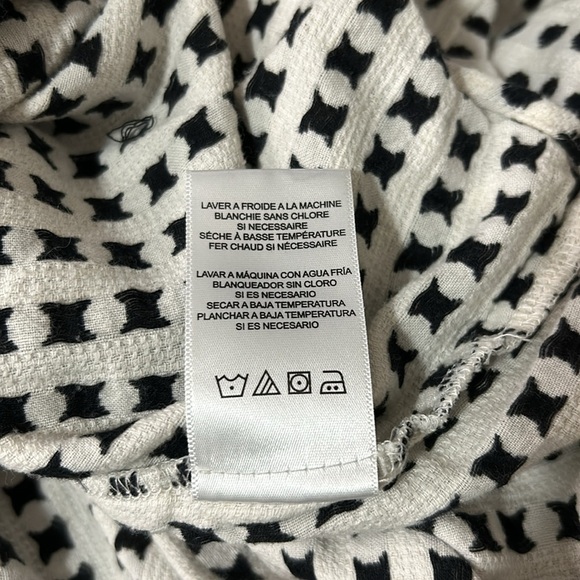 Velvet by Graham and Spencer White Black Embroidered Polka Dot Blouse XS - Picture 13 of 15